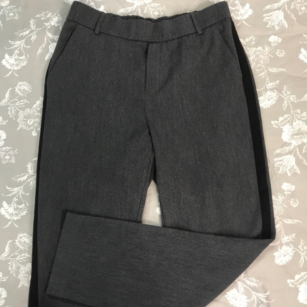 Zara Grey Trousers With Side Stripe